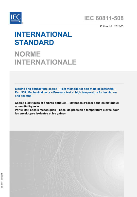 Cover IEC 60811-508:2012